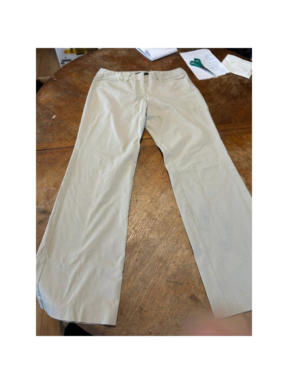 Express Stretch Dress Pants Womens 7/8R Khaki Tan Straight Leg Work Office Wear